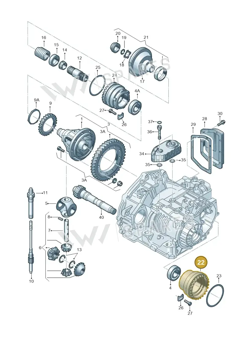 01M409117A — Volkswagen New Beetle             06> (2005-) diagram 201409500, position 22