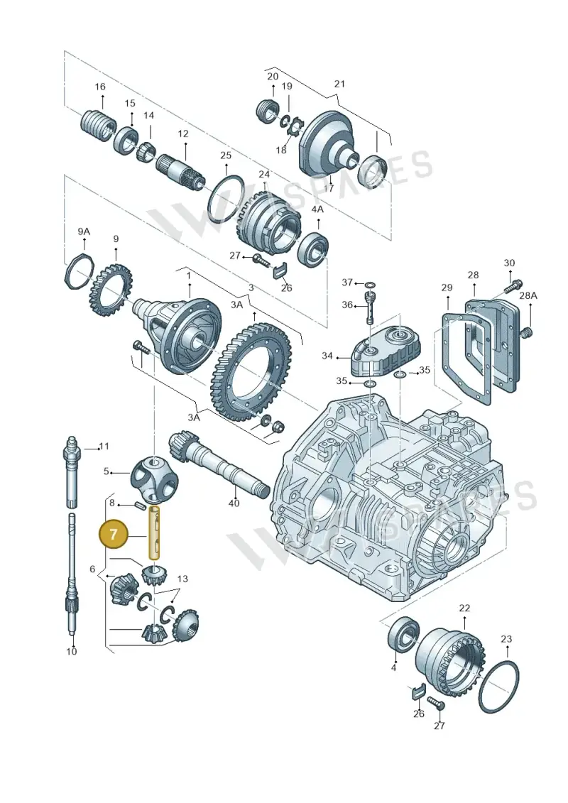01M409177B — Volkswagen Jetta/Wagon (2002-2006) diagram 266409500, position 7