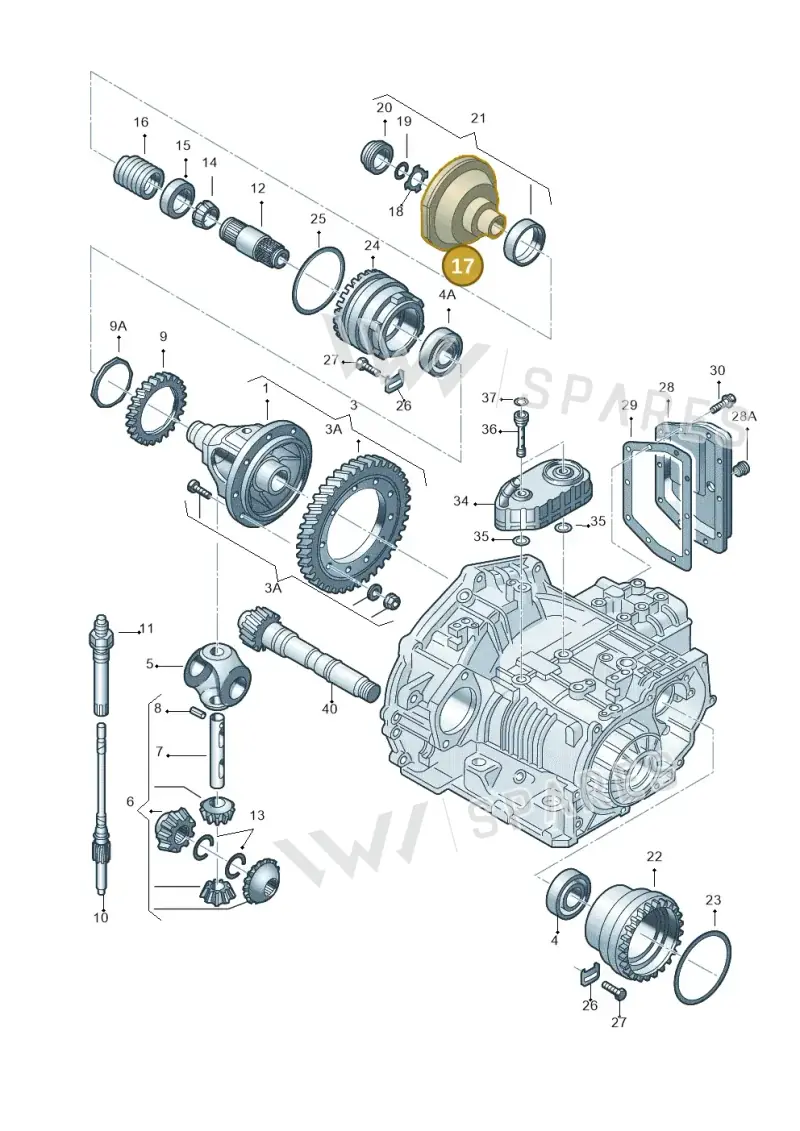 01M409285F — Volkswagen Jetta/Wagon (2002-2006) diagram 266409500, position 17