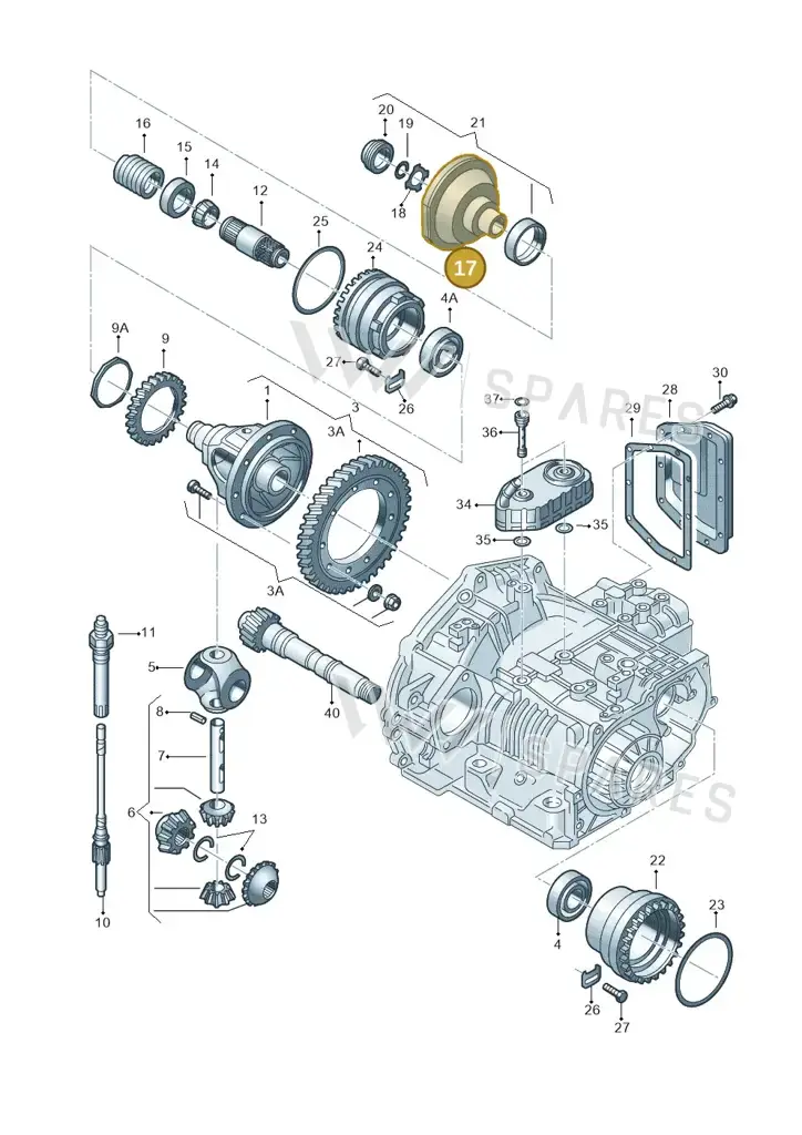01M409285F — Volkswagen New Beetle 06> (2005-) diagram 201409500, position 17