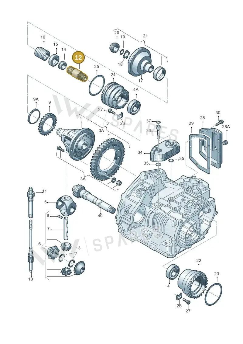 01M409291 — Volkswagen Jetta/Wagon (2002-2006) diagram 266409500, position 12