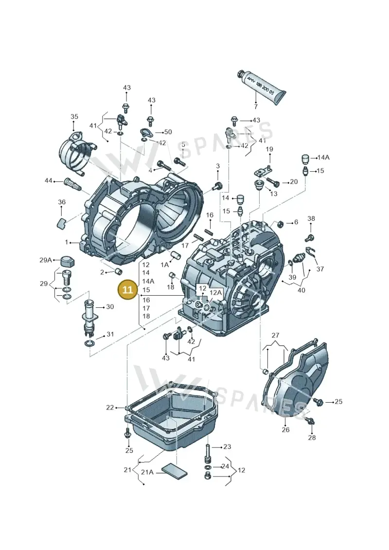 01P321102F — Volkswagen SHARAN/4MOTION (2005-) diagram 245321500, position 11
