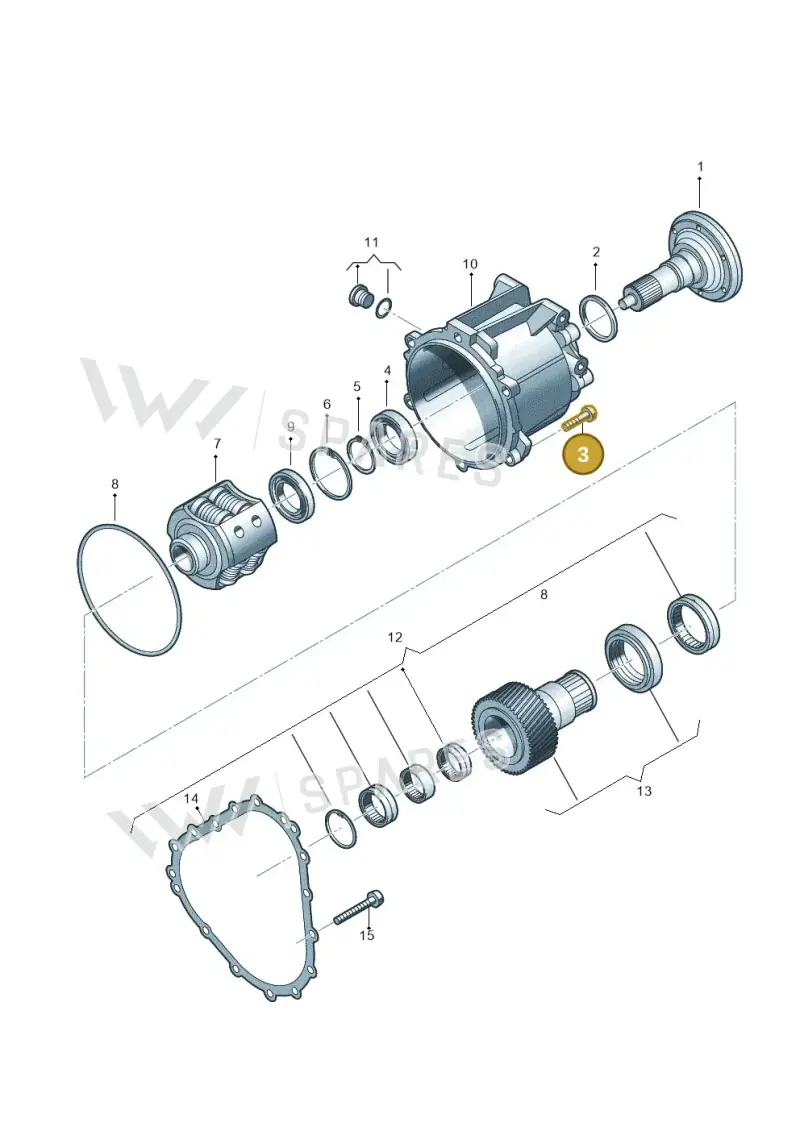 01V321375 — Volkswagen Phaeton 4motion (2010-2016) diagram 258409980, position 3