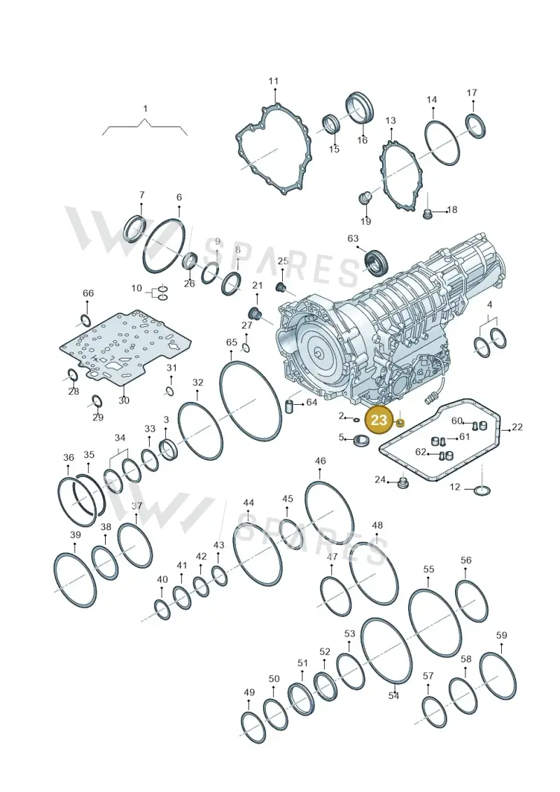 01V321376 — Volkswagen Phaeton (lang) (2003-2006) diagram 264321500, position 23