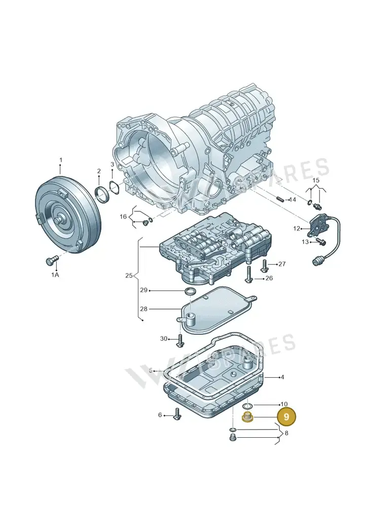 01V321376 — Volkswagen Phaeton 4motion (2010-2016) diagram 710321080, position 9