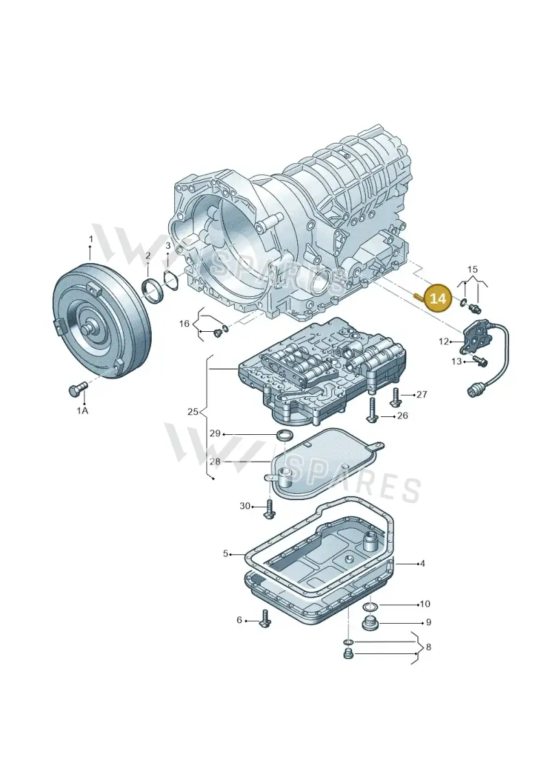 01V321546 — Volkswagen Phaeton 4motion (2010-2016) diagram 710321080, position 14