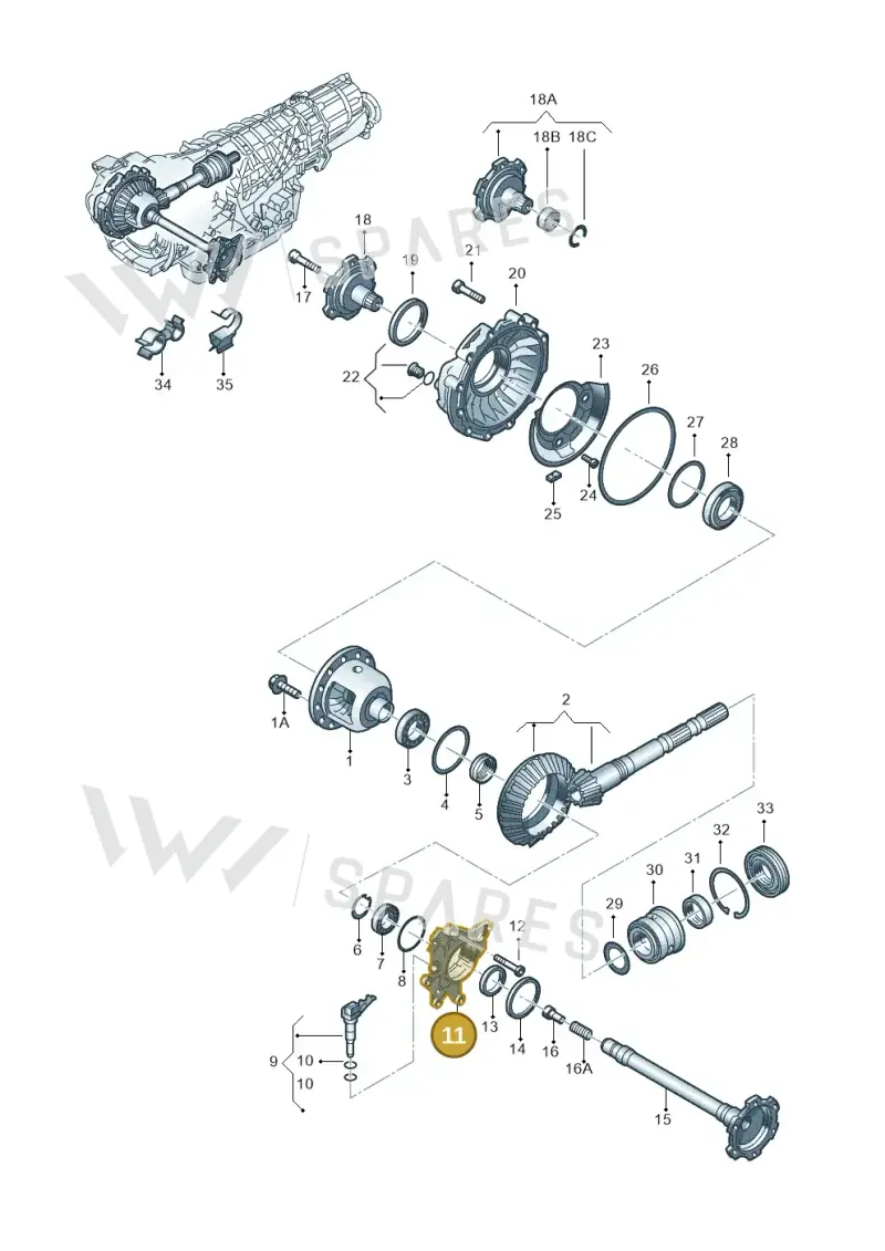 01V409131 — Volkswagen Phaeton 4motion (2010-2016) diagram 218409570, position 11