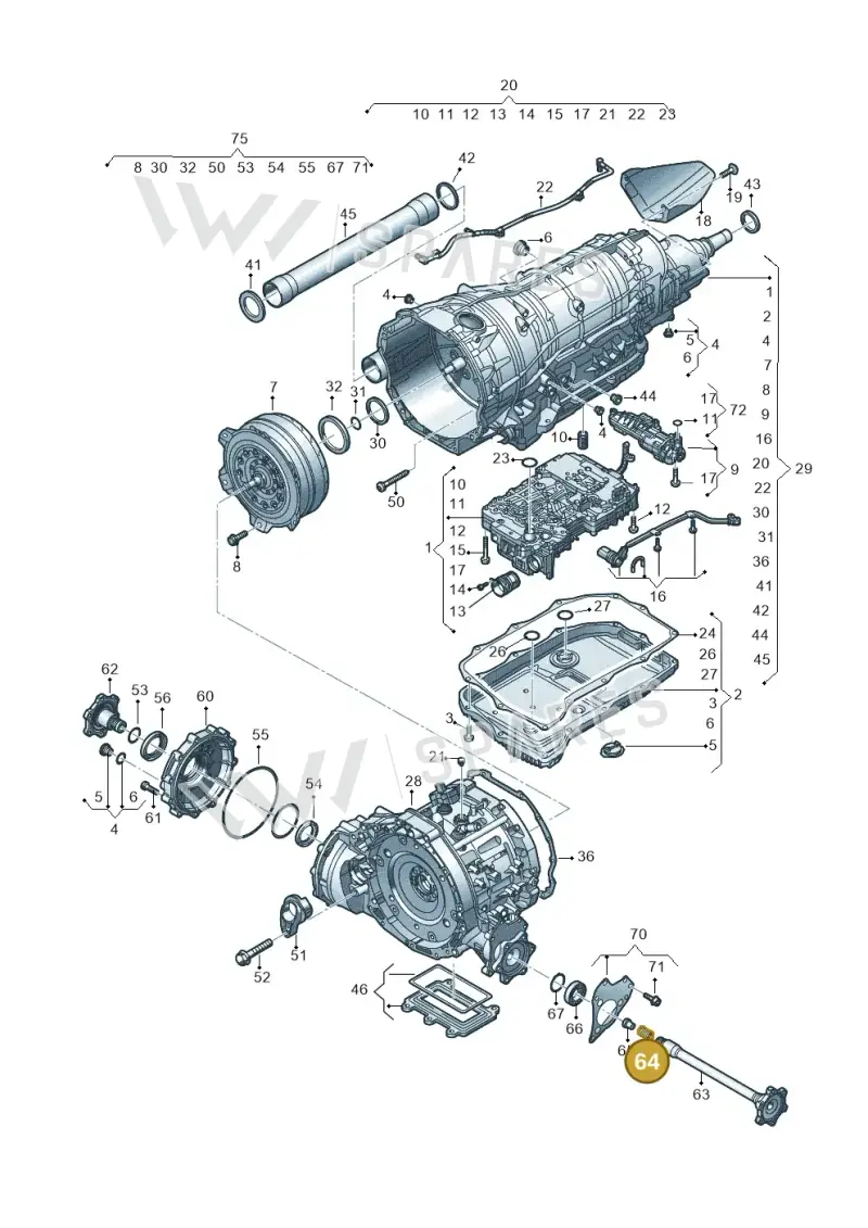 01V409379 — Volkswagen Touareg (2017-2023) diagram 439300210, position 64