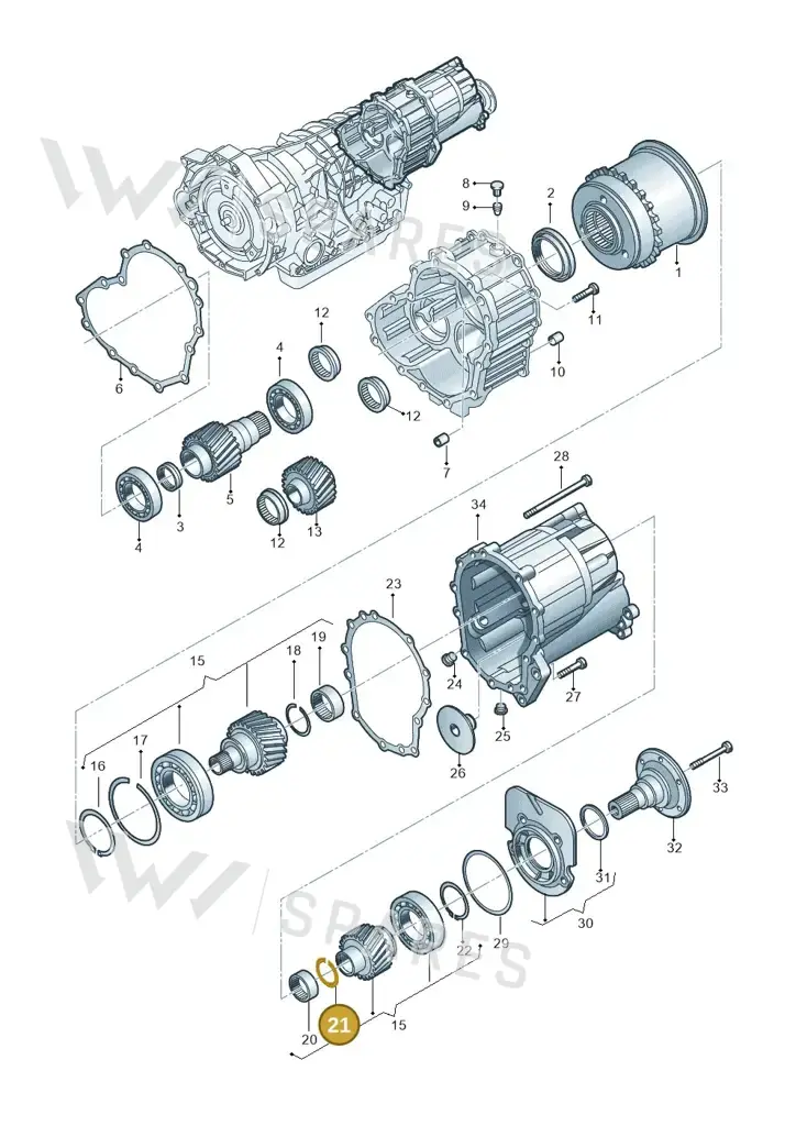 01V409419B — Volkswagen Phaeton 4motion (2010-2016) diagram 153409970, position 21
