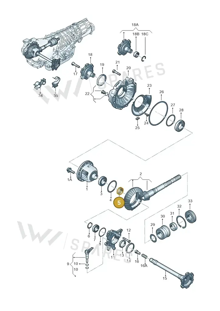 01V409529 — Volkswagen Phaeton 4motion (2010-2016) diagram 218409570, position 5