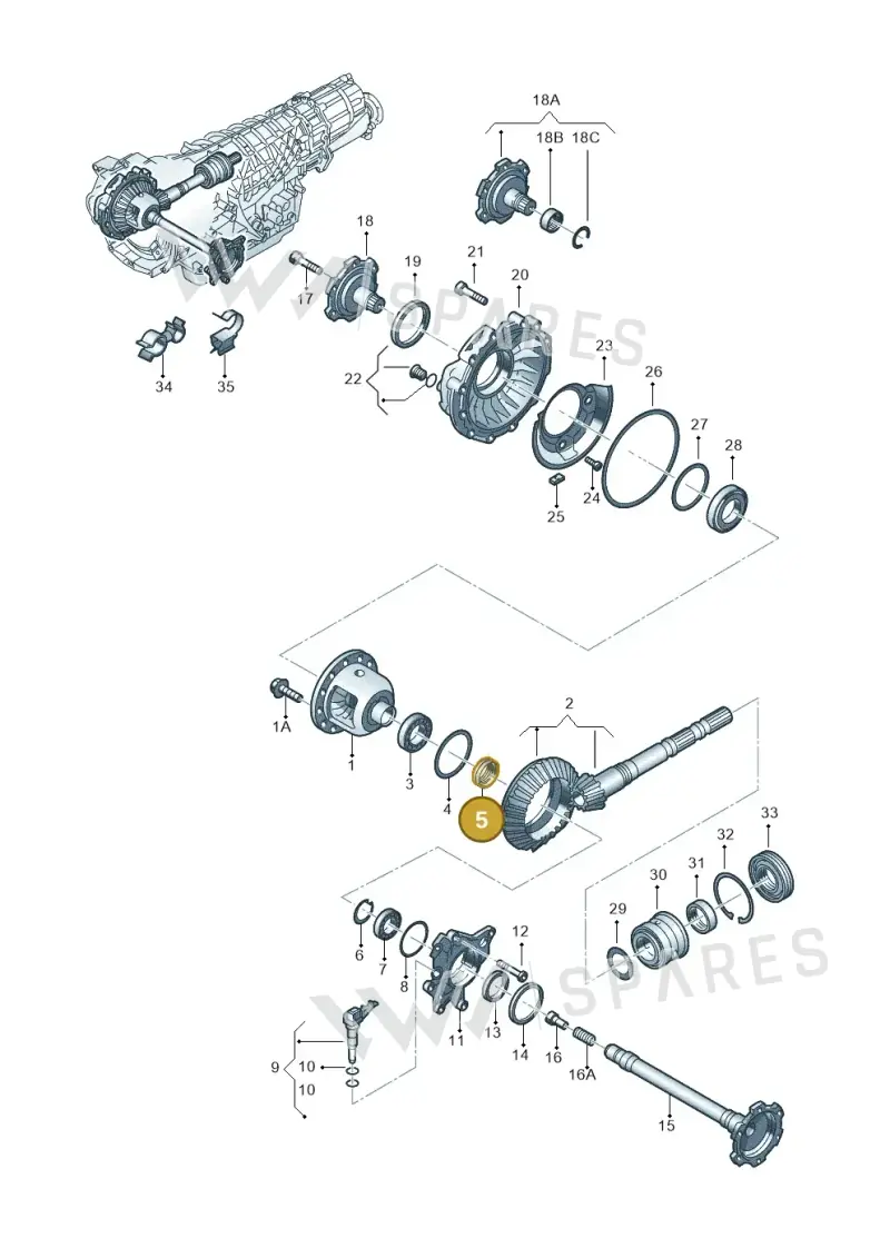 01V409529 — Volkswagen Phaeton 4motion (2010-2016) diagram 218409570, position 5