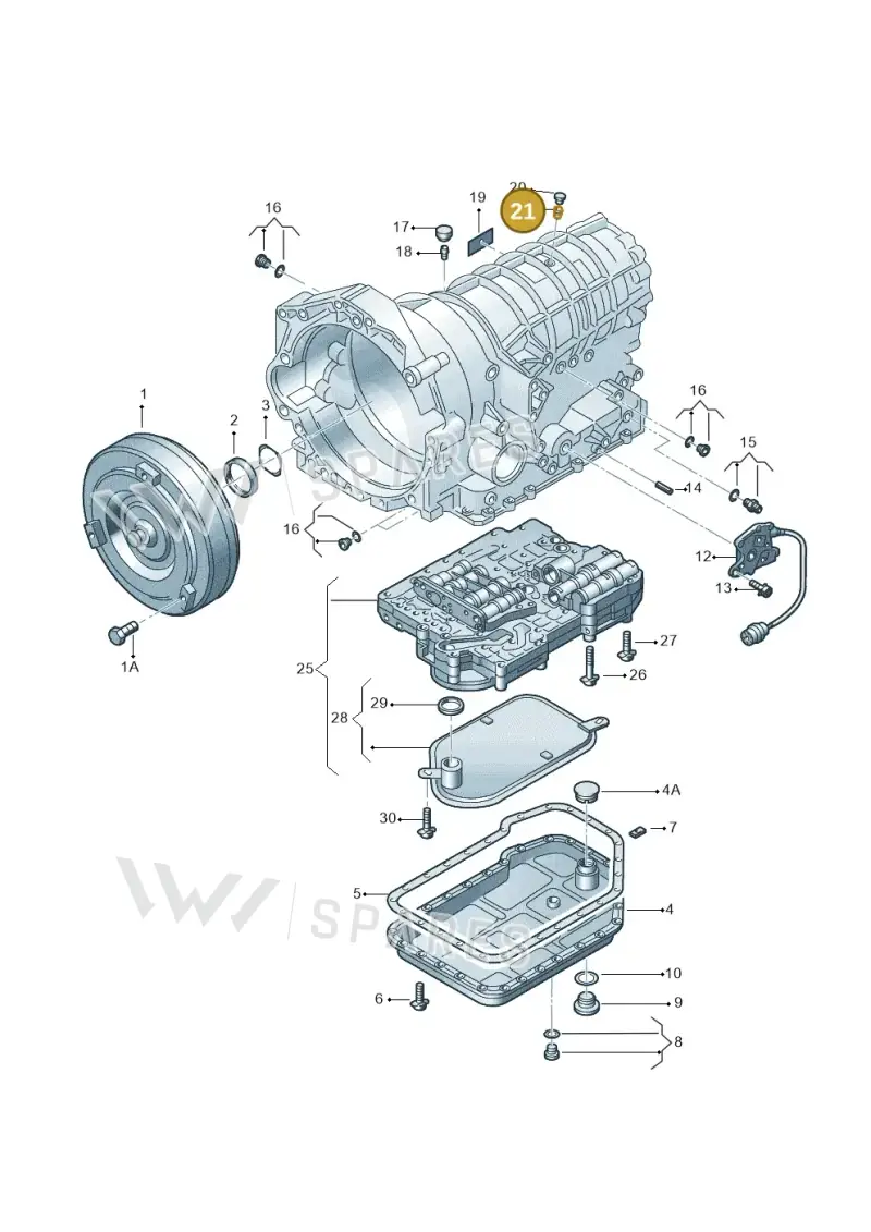01V409847 — Volkswagen Phaeton (lang) (2003-2006) diagram 156321600, position 21