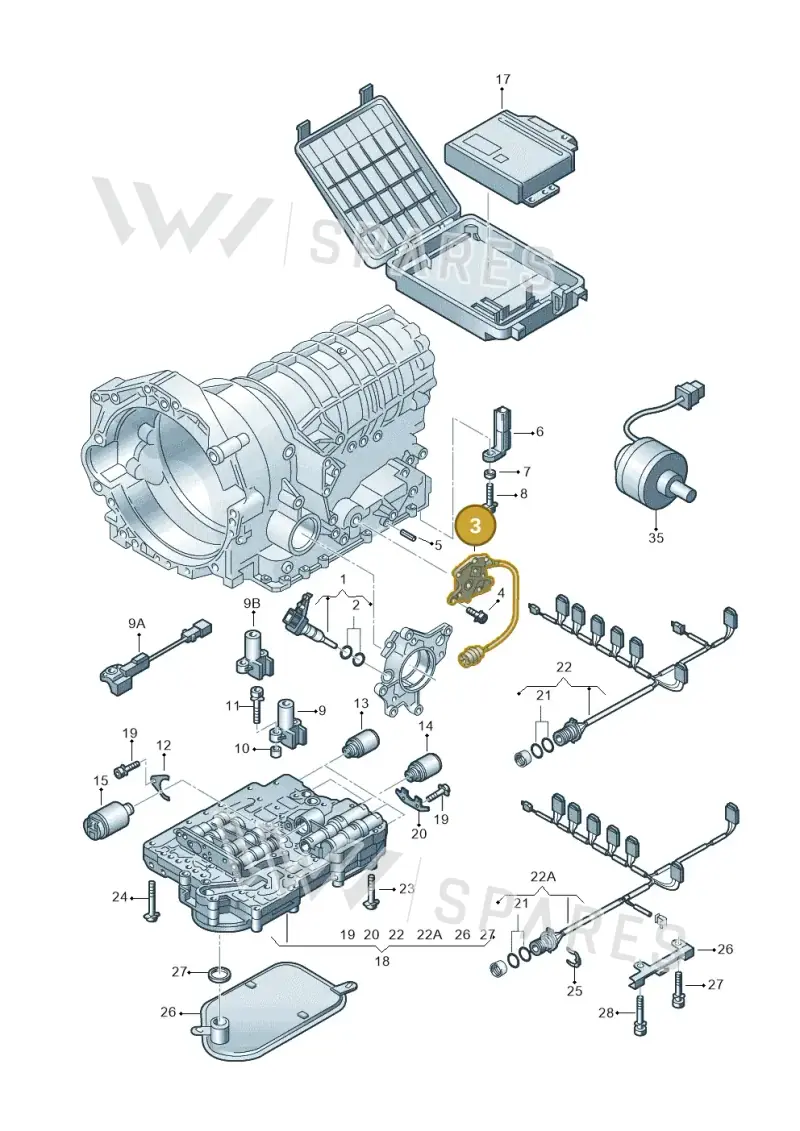 01V919821A — Volkswagen 3B0 platform diagram 156927600, position 3