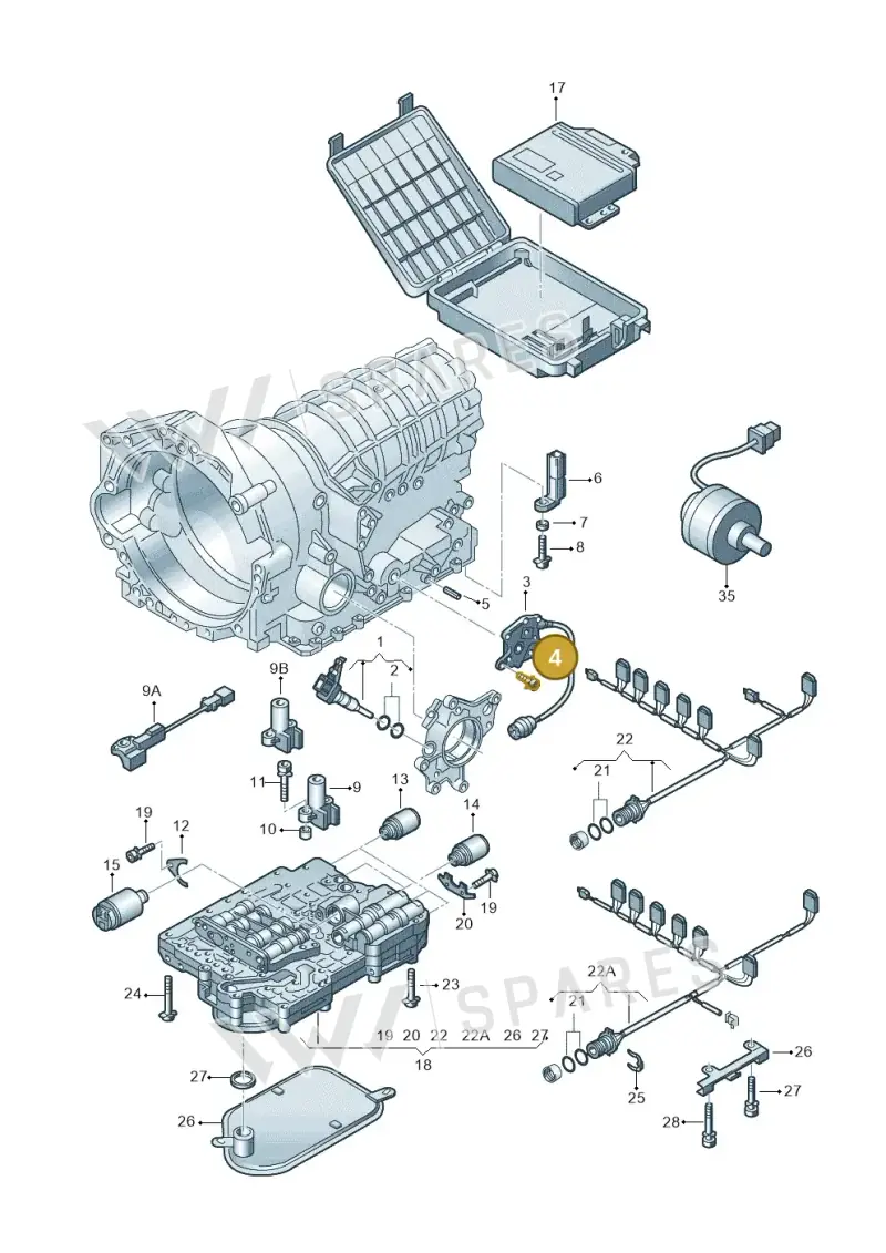 01V919838 — Volkswagen Phaeton (lang) (2003-2006) diagram 156927600, position 4