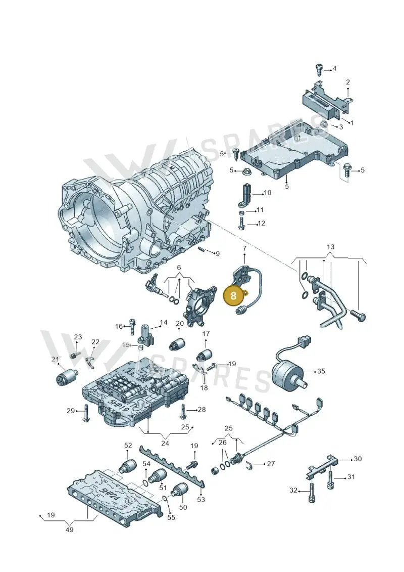 01V919838 — Volkswagen Phaeton 4motion (2010-2016) diagram 152927600, position 8