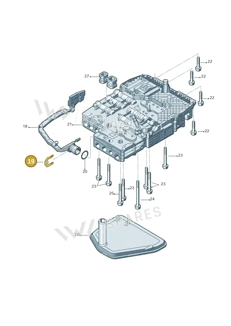 01V971848 — Volkswagen Phaeton 4motion (2010-2016) diagram 258927700, position 19