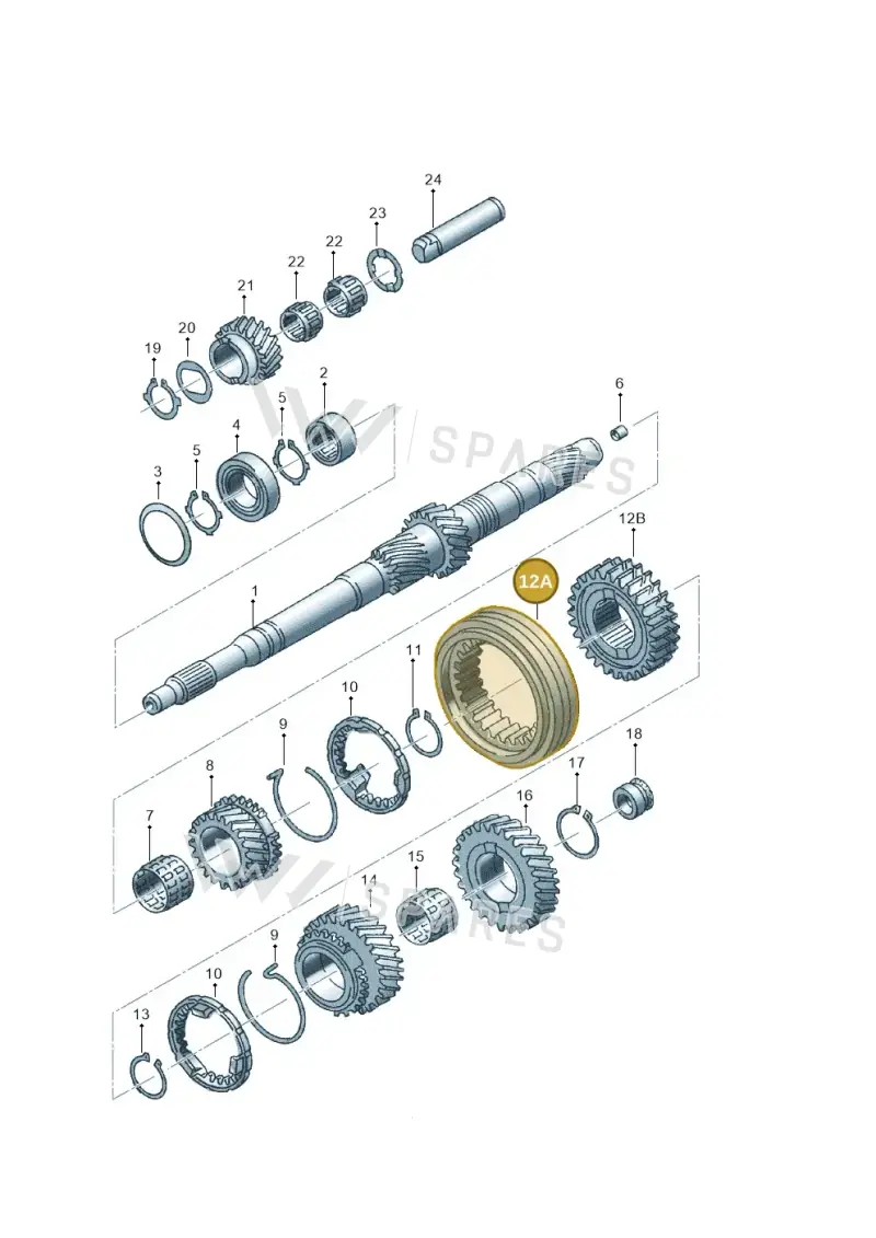 01X311315 — Volkswagen PASSAT/4MOTION/W8 (2002-2005) diagram 118311300, position 12A
