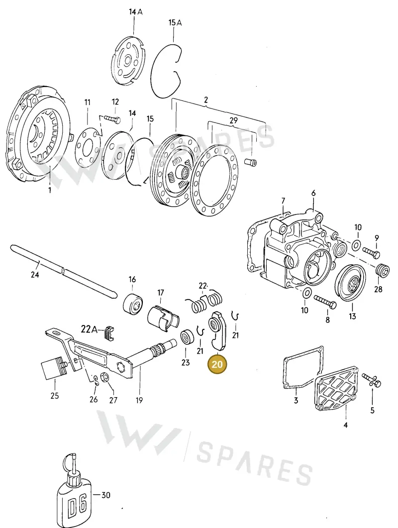 020141709B — Volkswagen Scirocco (1983-1989) diagram 007053000, position 20