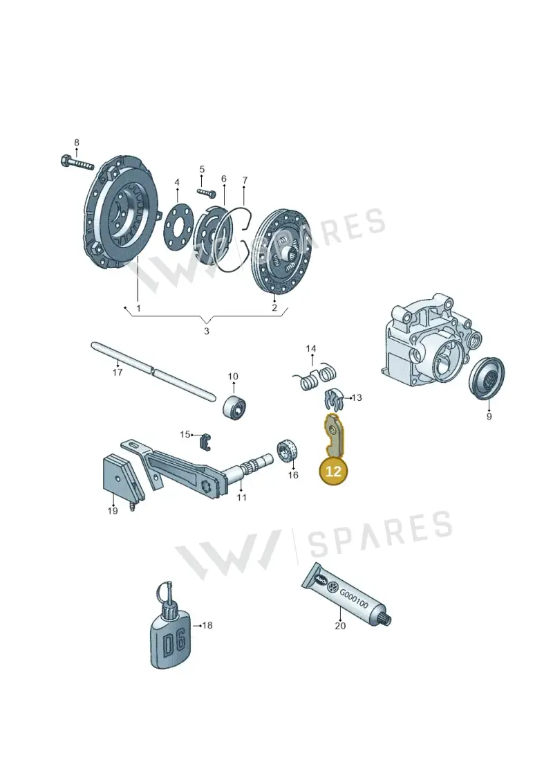 020141709B — Volkswagen Golf Cabrio (1994-1996) diagram 121141200, position 12
