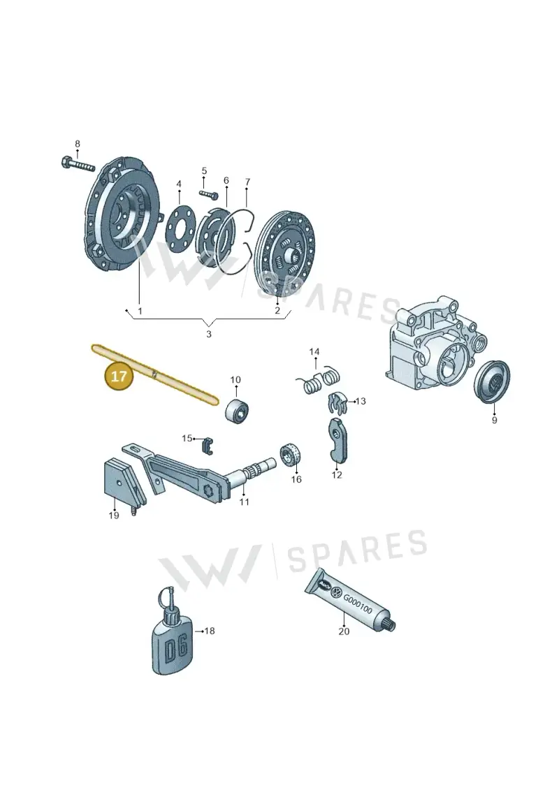020141741B — Volkswagen GOLF CABRIO (2002-2002) diagram 121141200, position 17