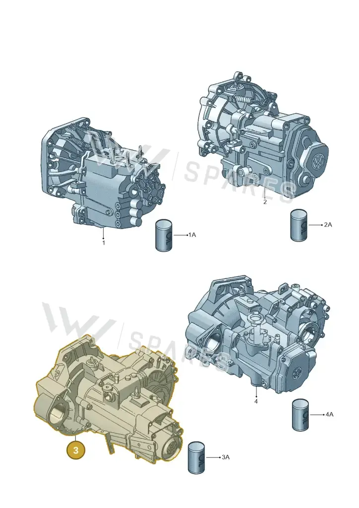020300050BX — Volkswagen GOLF VAR./VENTO (1996-1999) diagram 121300100, position 3