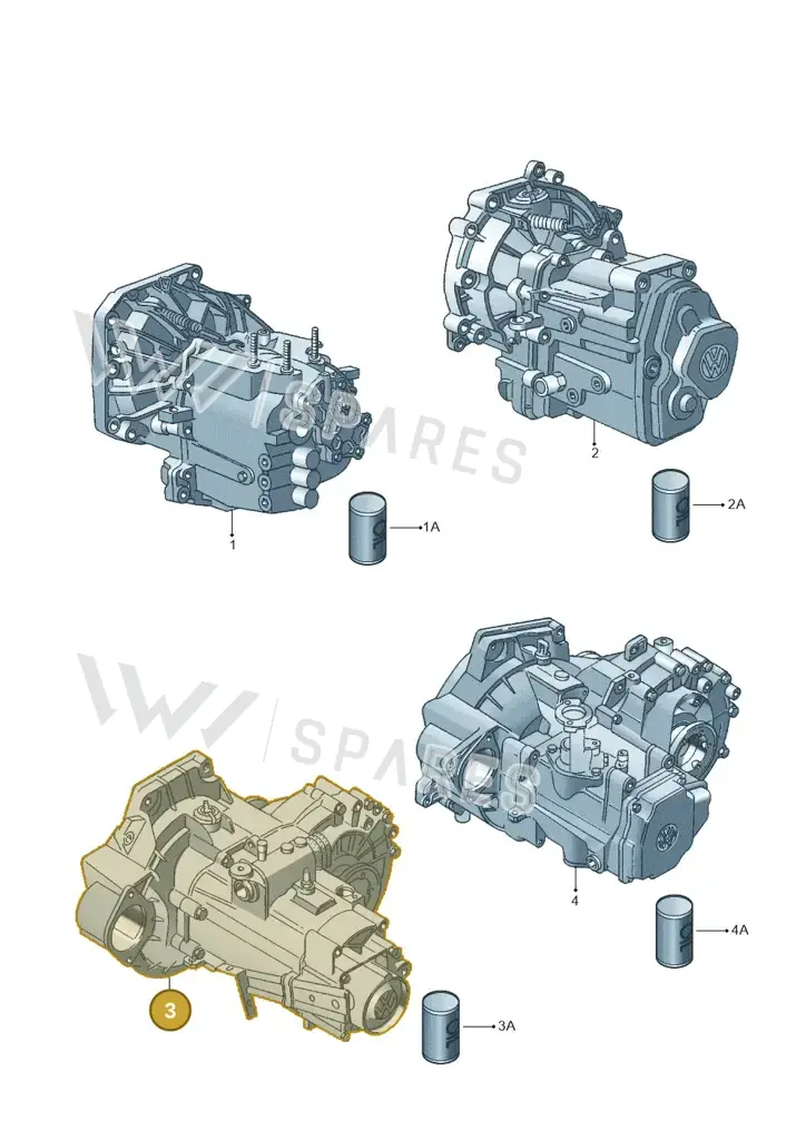 020300050F — Volkswagen GOLF VAR./VENTO (1996-1999) diagram 121300100, position 3