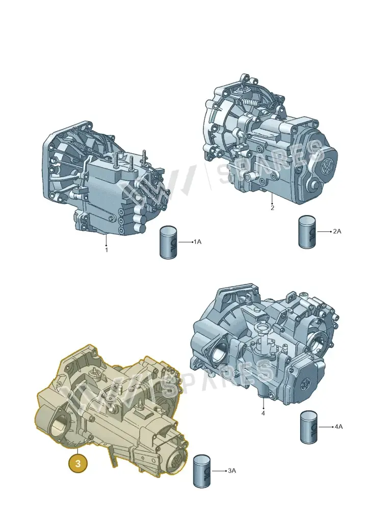 020300050K — Volkswagen GOLF VAR./VENTO (1996-1999) diagram 121300100, position 3