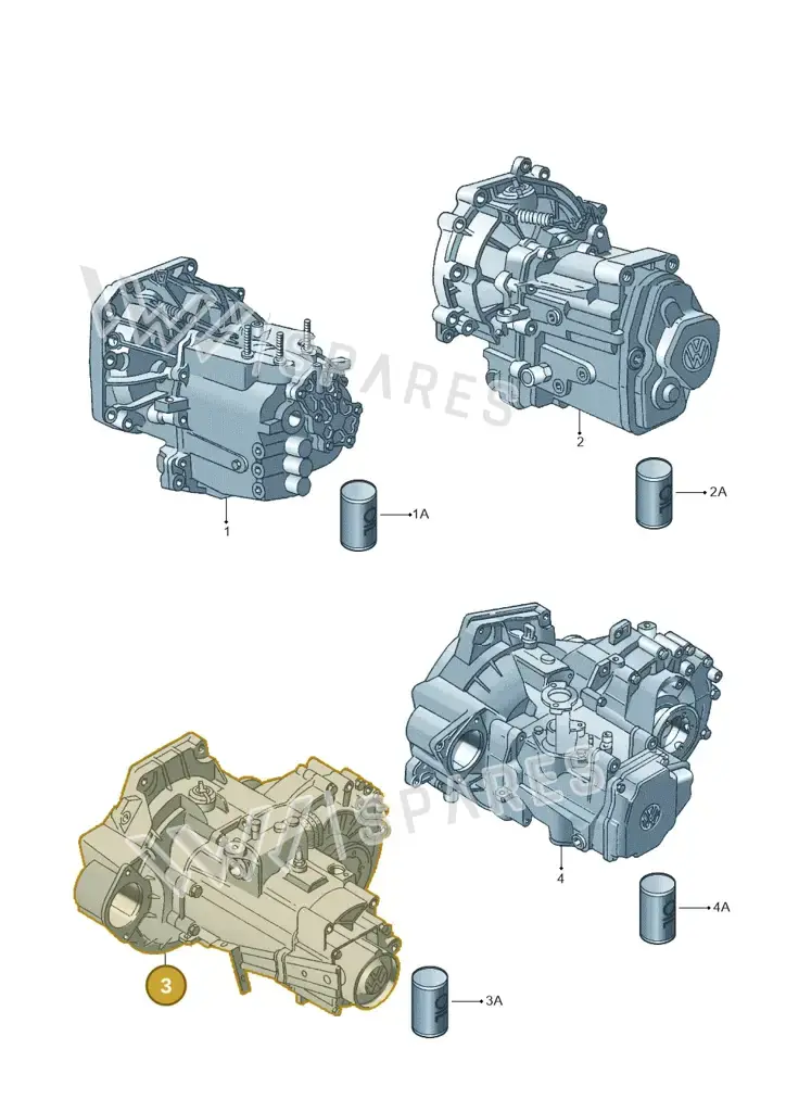 020300050L — Volkswagen GOLF VAR./VENTO (1996-1999) diagram 121300100, position 3