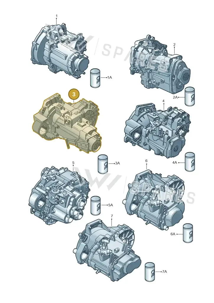 020300050S — Volkswagen GOLF CABRIO (1998-2001) diagram 203300100, position 3