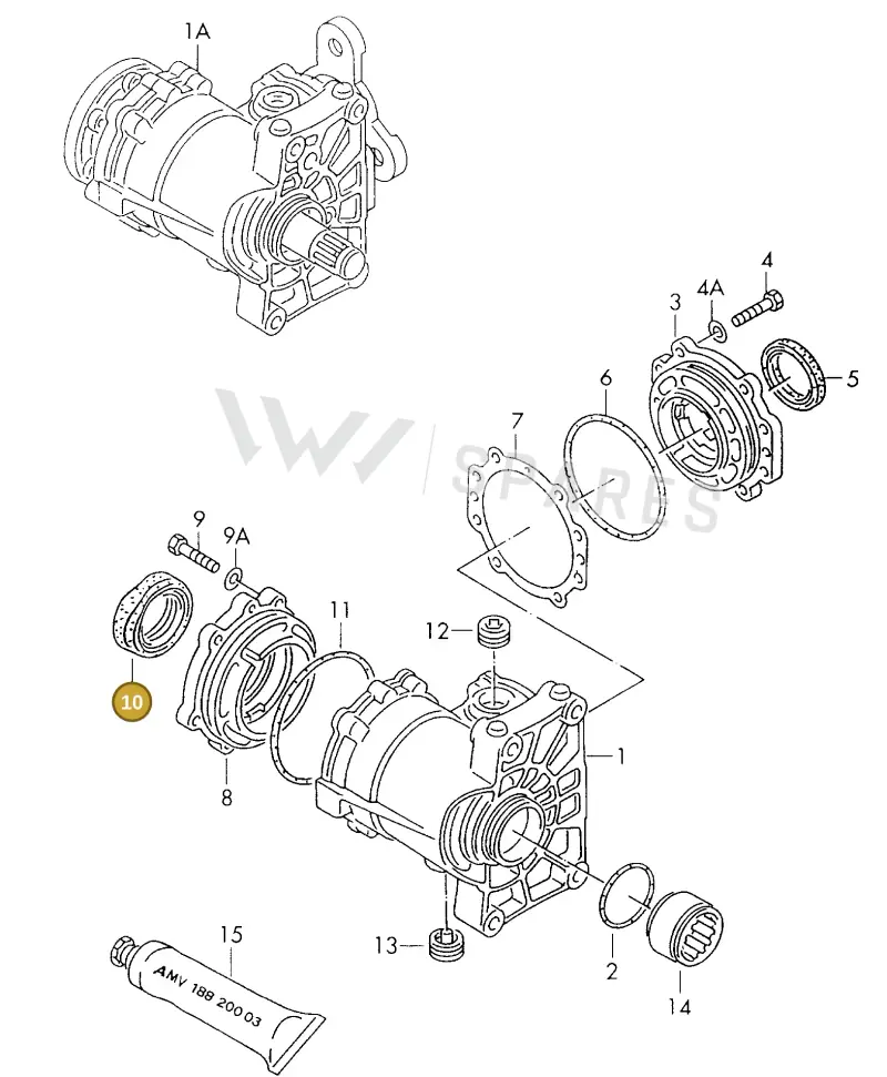 020301189H — Volkswagen Passat Var.syncro (1994-1996) diagram 091072000, position 10