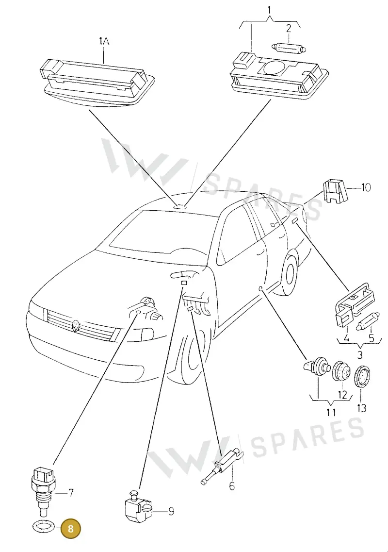 020301244 — Volkswagen POLO CLASSIC           06> (2005-) diagram 236947100, position 8