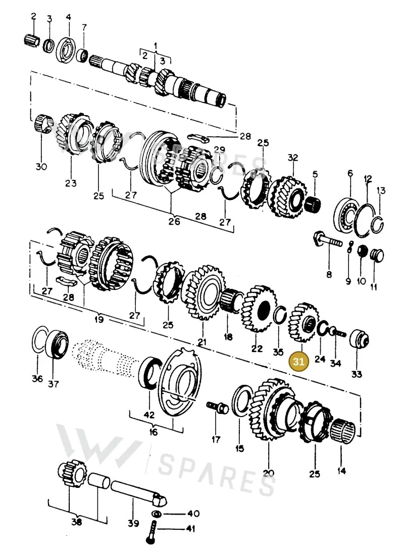 020311351K — Volkswagen GOLF,JETTA (MEX) (1987-1992) diagram 108048000, position 31