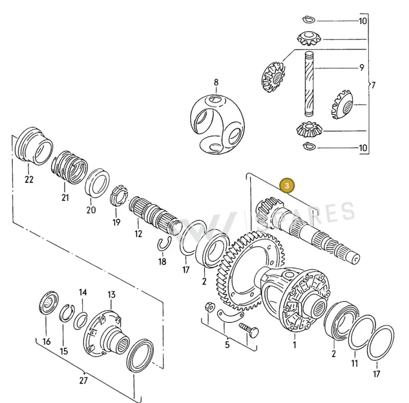 020409143AK — Volkswagen Golf (1996-1997) diagram 121409200, position 3