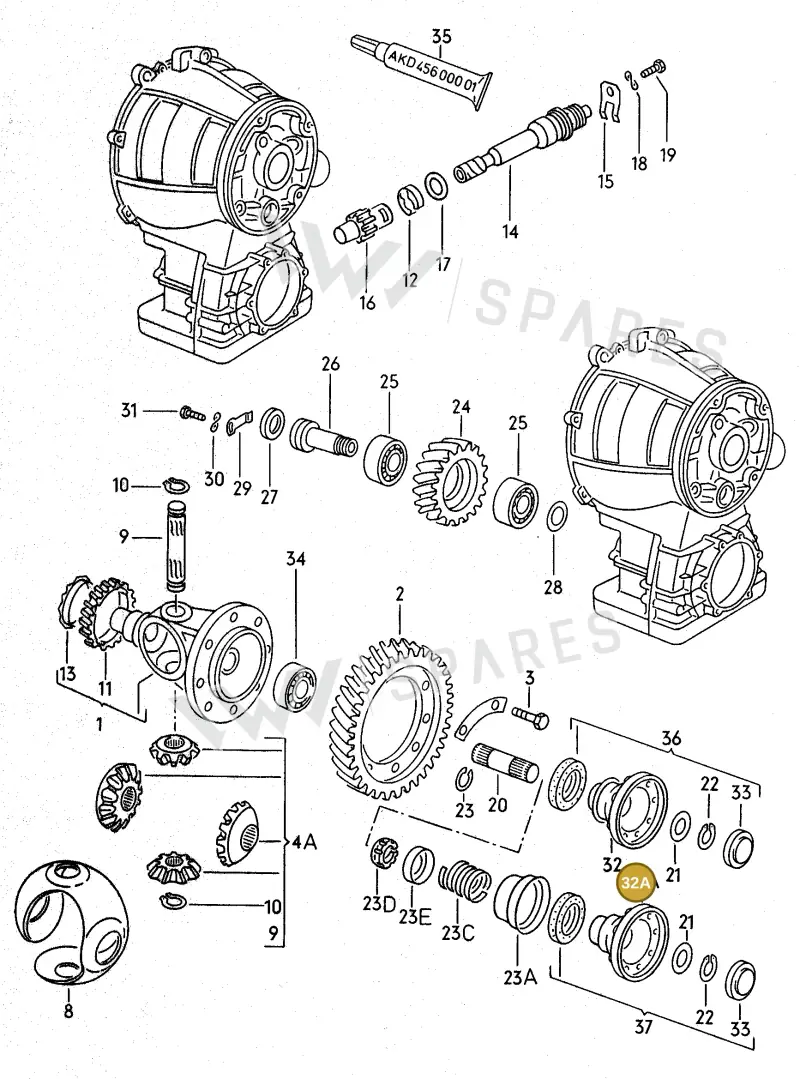 020409285N — Volkswagen Scirocco (1983-1989) diagram 013100000, position 32A