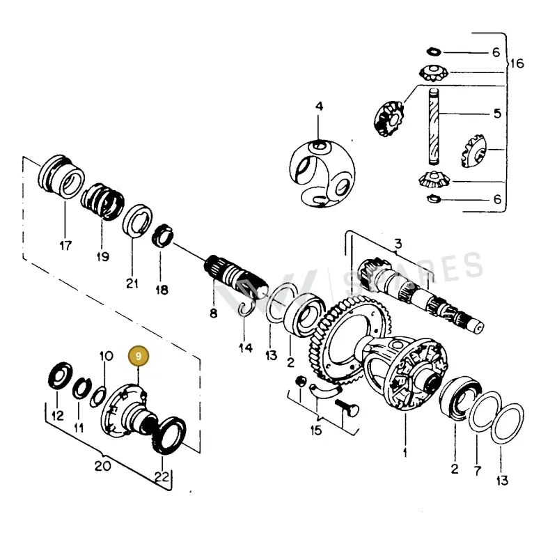 020409285N — Volkswagen GOLF,JETTA (MEX) (1987-1992) diagram 108056000, position 9