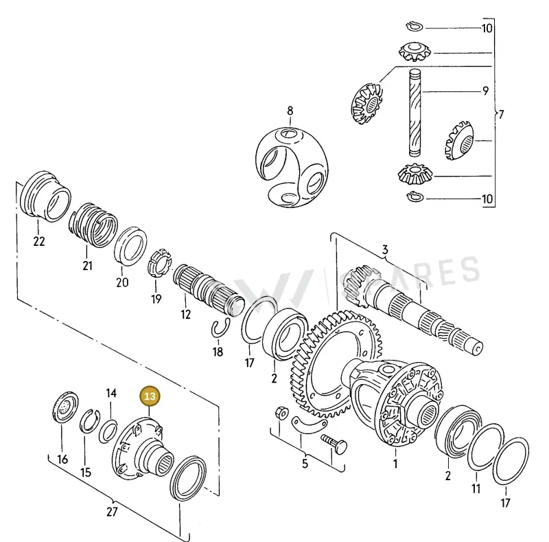 020409285N — Volkswagen GOLF CABRIO (1998-2001) diagram 121409200, position 13