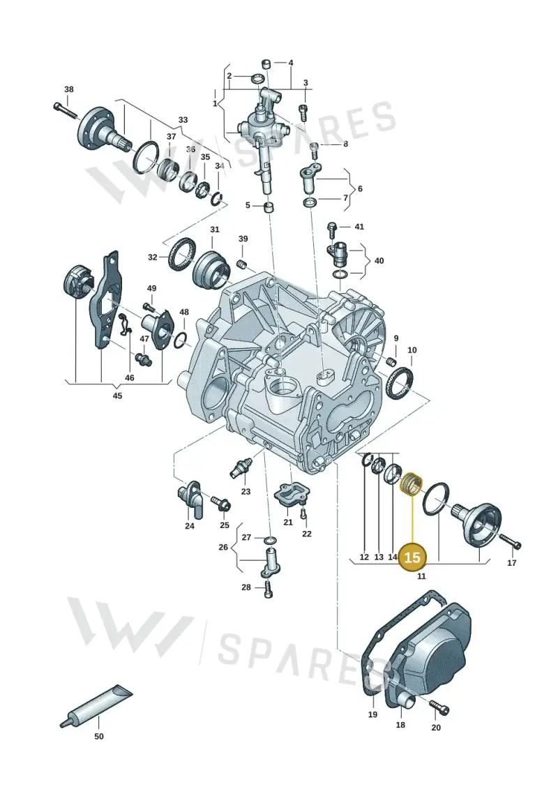 020409379B — Volkswagen Polo 1.0 BlueMotion (2017-2024) diagram 62a301110, position 15
