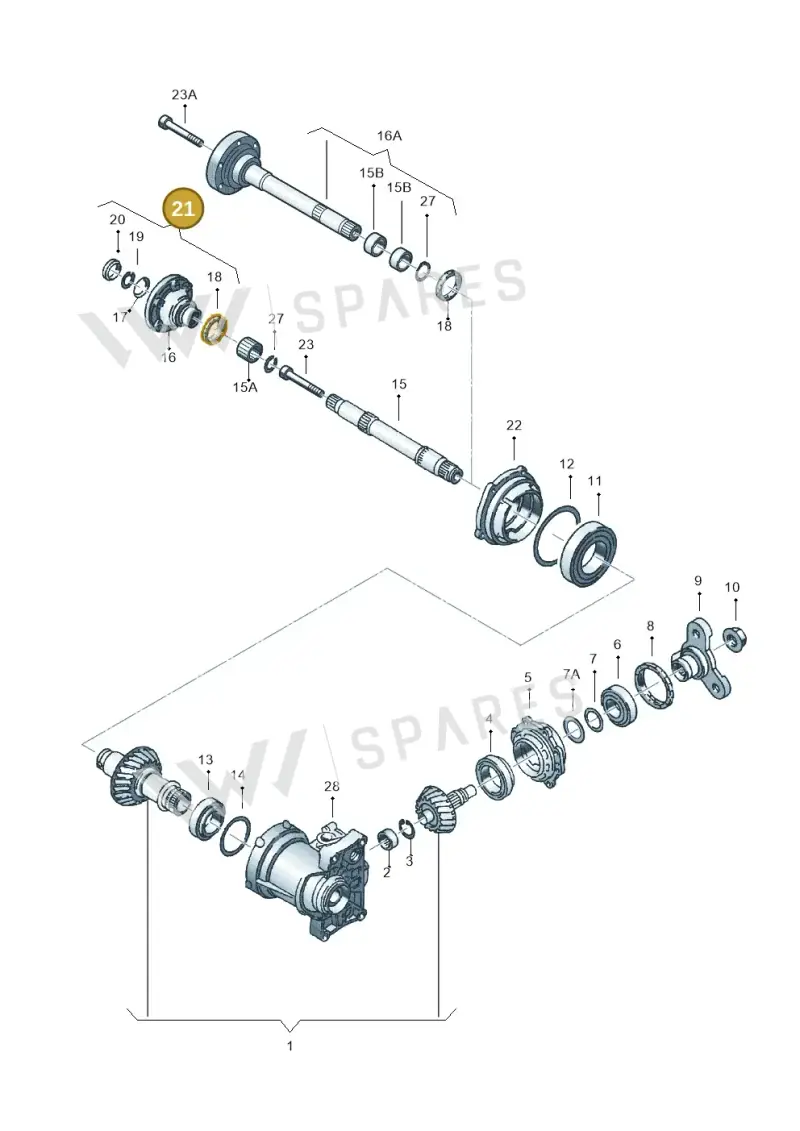 020498085G — Volkswagen Jetta Wagon (2001-2001) diagram 194409460, position 21