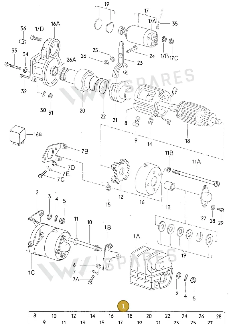 020911023P — Volkswagen Scirocco (1976-1978) diagram 001088000, position 1