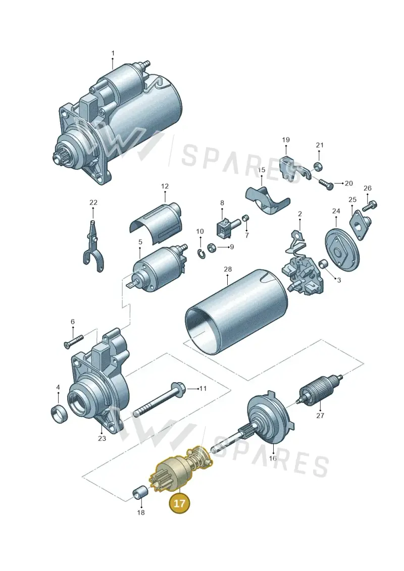 020911335A — Volkswagen GOLF CABRIO (2002-2002) diagram 176911000, position 17