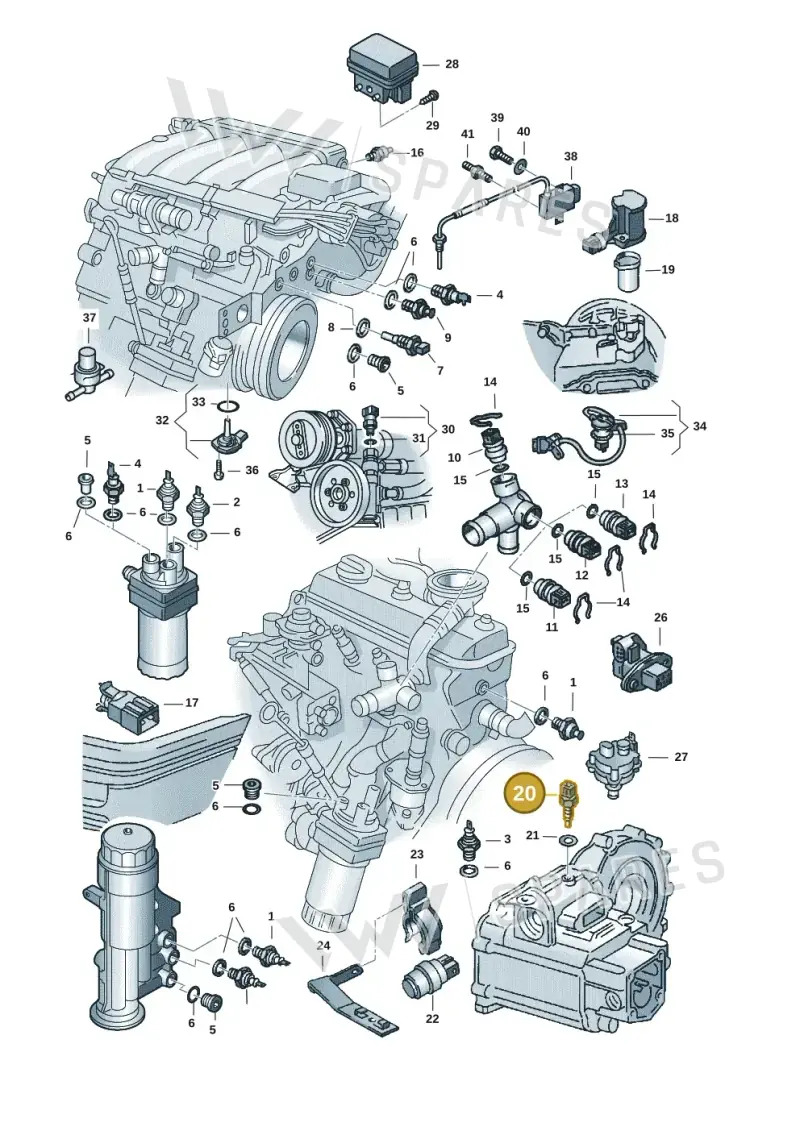 020945415A — Volkswagen GOLF CABRIO (2002-2002) diagram 121919610, position 20