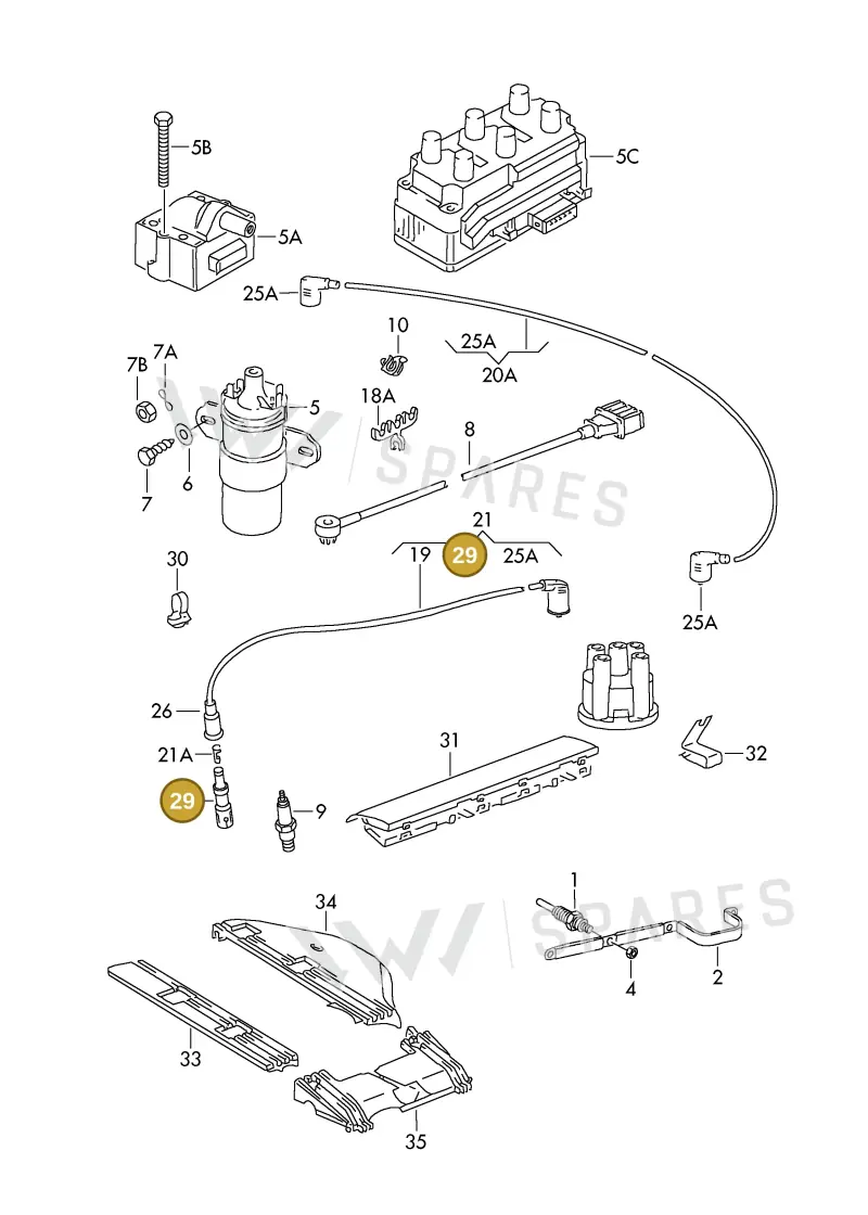 021035255E — Volkswagen Passat (1994-1997) diagram 084164000, position 29