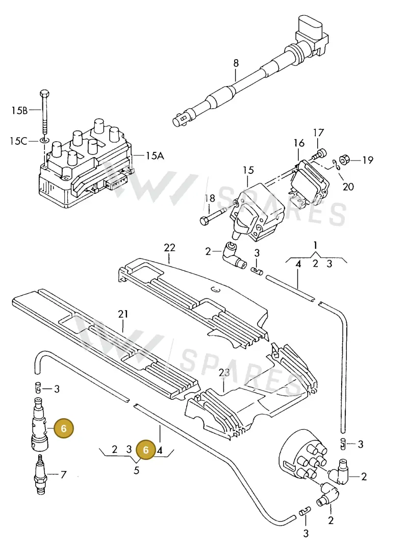 021035255E — Volkswagen Transporter            96 (1996-1996) diagram 121905300, position 6