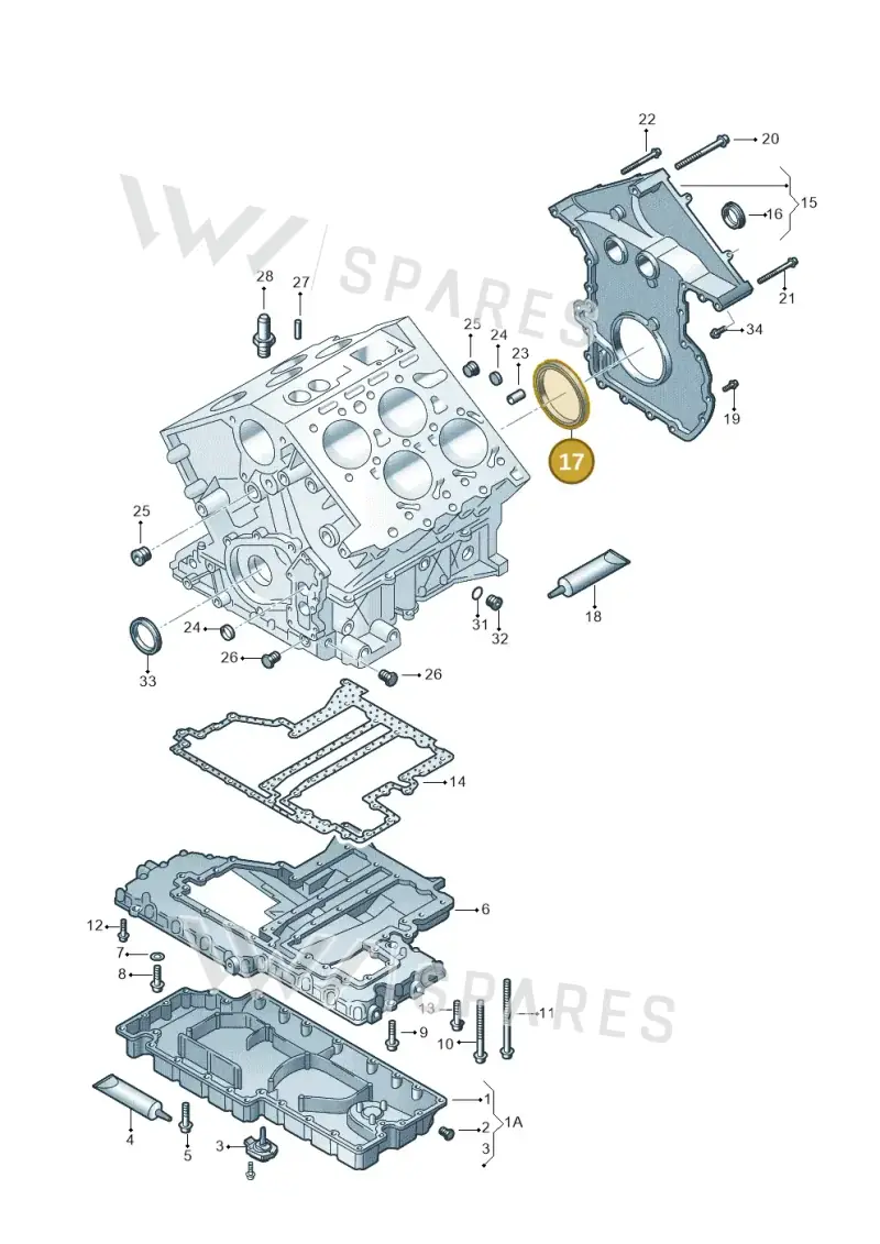 021103051 — Volkswagen PASSAT/4MOTION/W8 (2002-2005) diagram 226103330, position 17