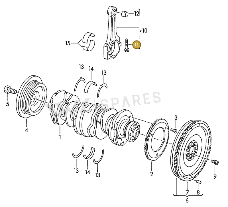 021105425B — Volkswagen Passat (1989-1991) diagram 084006300, position 11