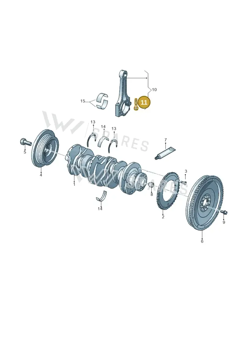 021105425B — Volkswagen Passat saloon (2010-2015) diagram 702105400, position 11