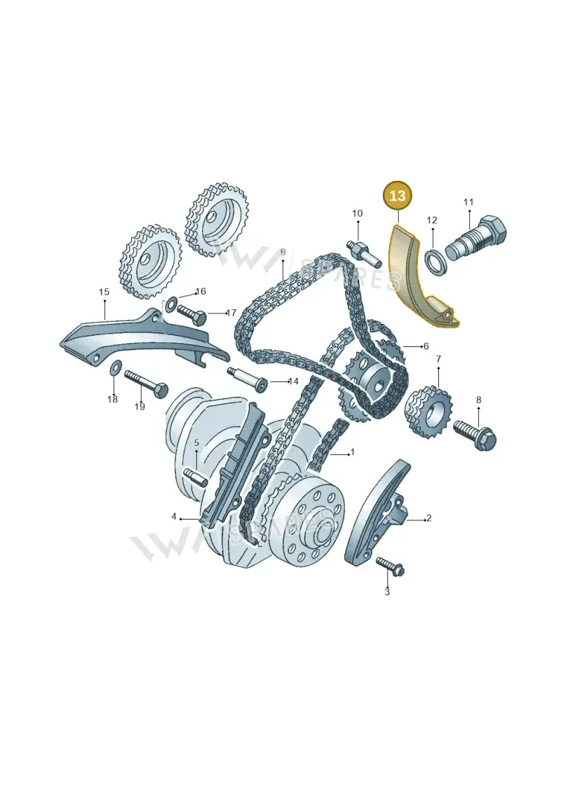 021109509E — Volkswagen Jetta Wagon (2001-2001) diagram 121109800, position 13