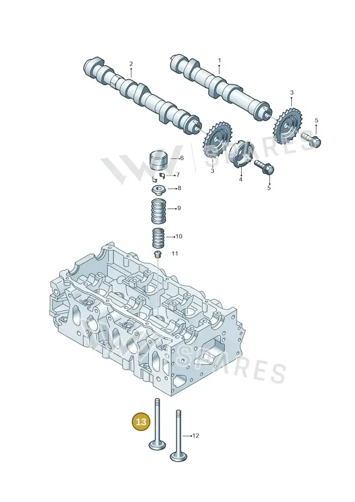 021109611G — Volkswagen Jetta Wagon (2001-2001) diagram 195109350, position 13