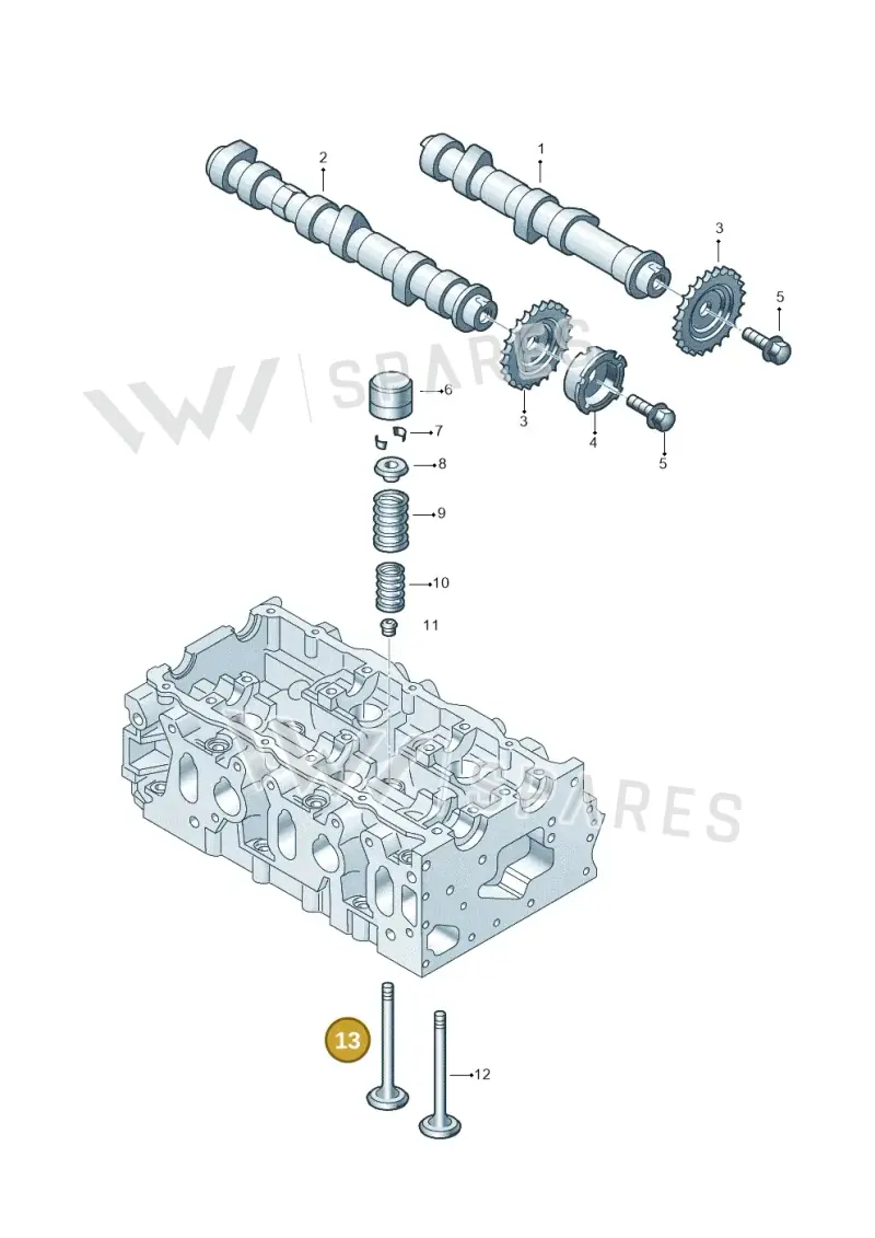 021109611G — Volkswagen Jetta Wagon (2001-2001) diagram 195109350, position 13