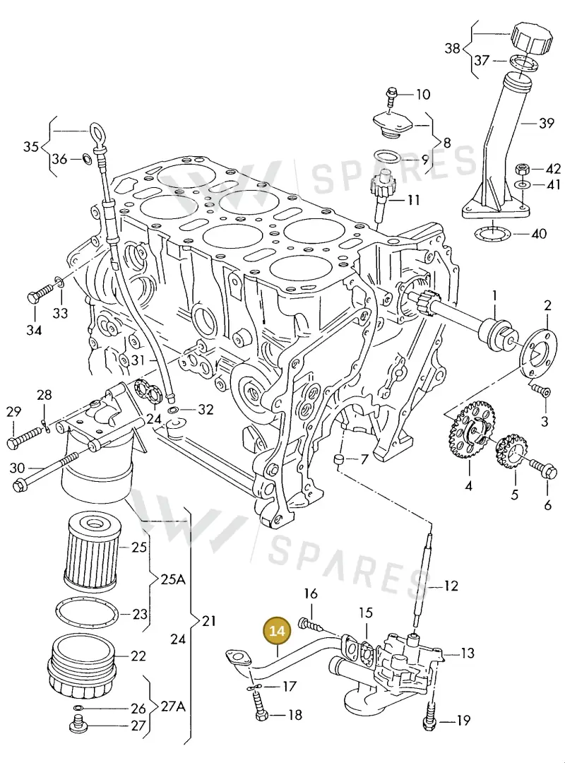 021115251A — Volkswagen Transporter            96 (1996-1996) diagram 121115400, position 14
